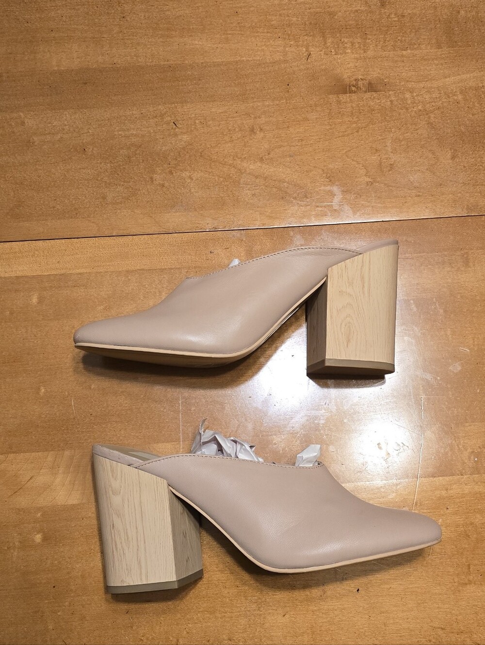 Dolce Vita Blush Leather Slip-On Mules - Picture 3 of 9